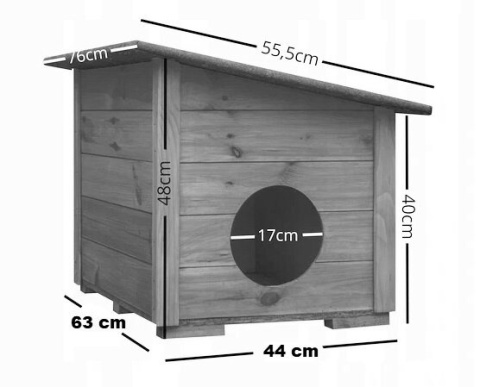Buda drewniana ocieplana dla psa kota PREMIUM S mała palisander Buda drewniana ocieplana dla psa kota PREMIUM S mała palisander