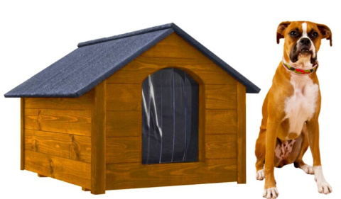 Buda drewniana ocieplana dla psa PREMIUM XL duża pinia Buda drewniana ocieplana dla psa PREMIUM XL duża pinia