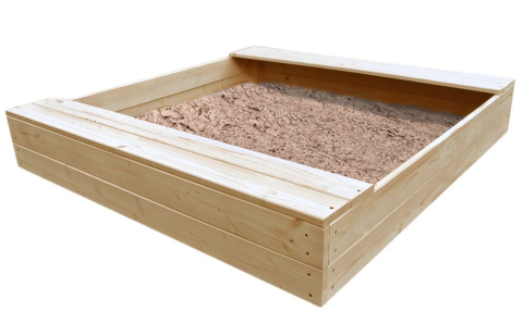 Duża piaskownica drewniana dziecięca + plandeka - producent Duża piaskownica drewniana dziecięca + plandeka - producent