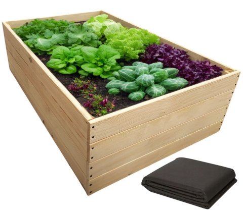 Warzywniak skrzynia na warzywa inspekt drewniany 60x120 podwyższany 36cm Warzywniak skrzynia na warzywa inspekt drewniany 60x120 podwyższany 36cm