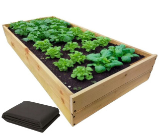 Warzywniak skrzynia na warzywa inspekt drewniany 60x120 niski 18cm