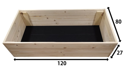 Warzywniak skrzynia na warzywa inspekt drewniany 80x120 wysoki 27cm Warzywniak skrzynia na warzywa inspekt drewniany 80x120 wysoki 27cm